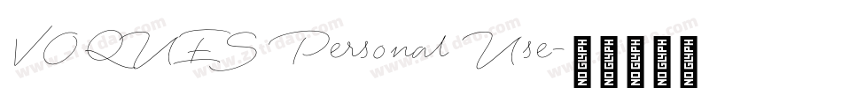 VOQUES Personal Use字体转换